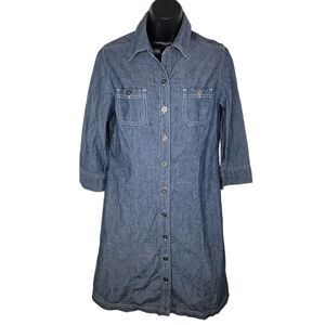 Chico's Women's Chambray shirt dress size 0 (Small)